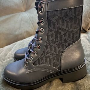 Tommy Hilfiger Black Lace-Up Boots